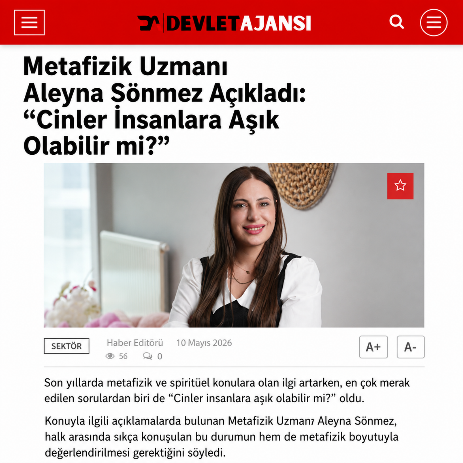Metafizik Uzmanı Aleyna Sönmez Açıkladı: “Cinler İnsanlara Aşık Olabilir mi?”