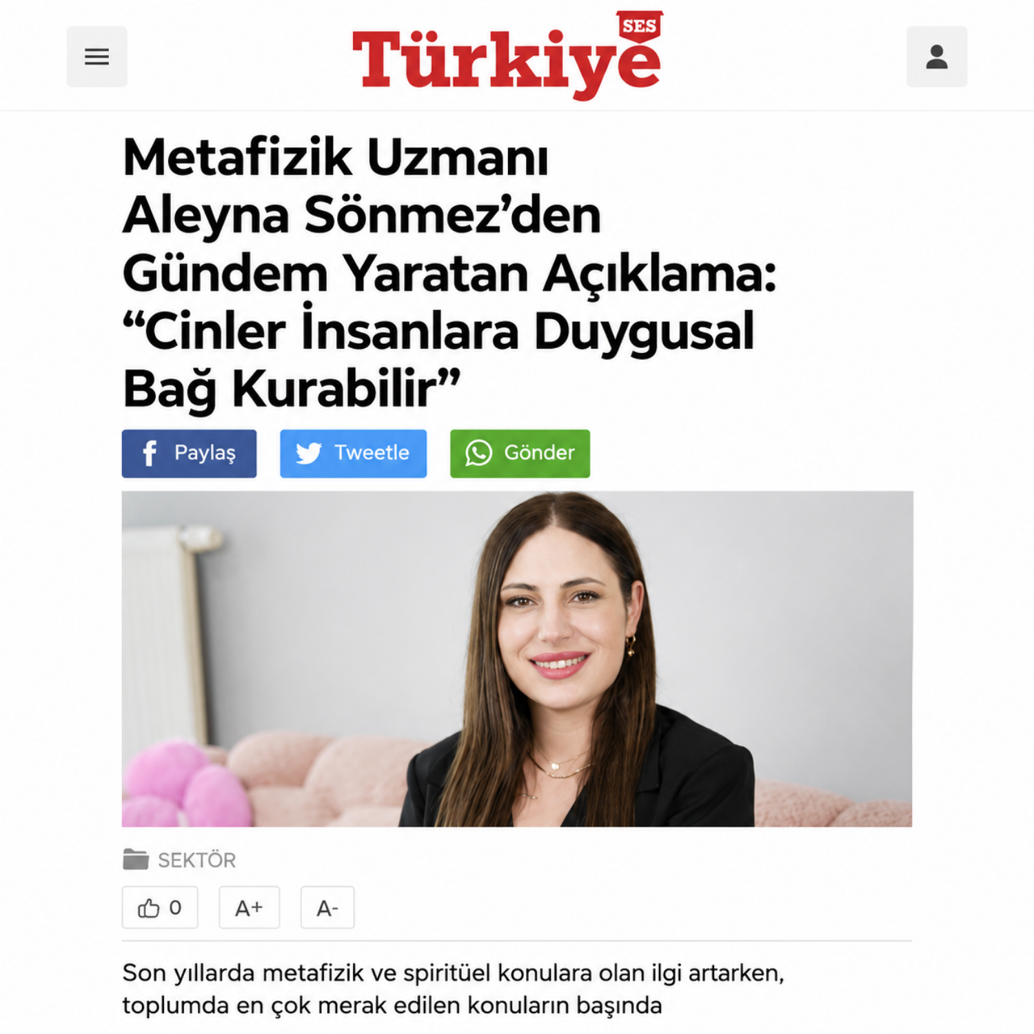 Metafizik Uzmanı Aleyna Sönmez’den Gündem Yaratan Açıklama: “Cinler İnsanlara Duygusal Bağ Kurabilir”