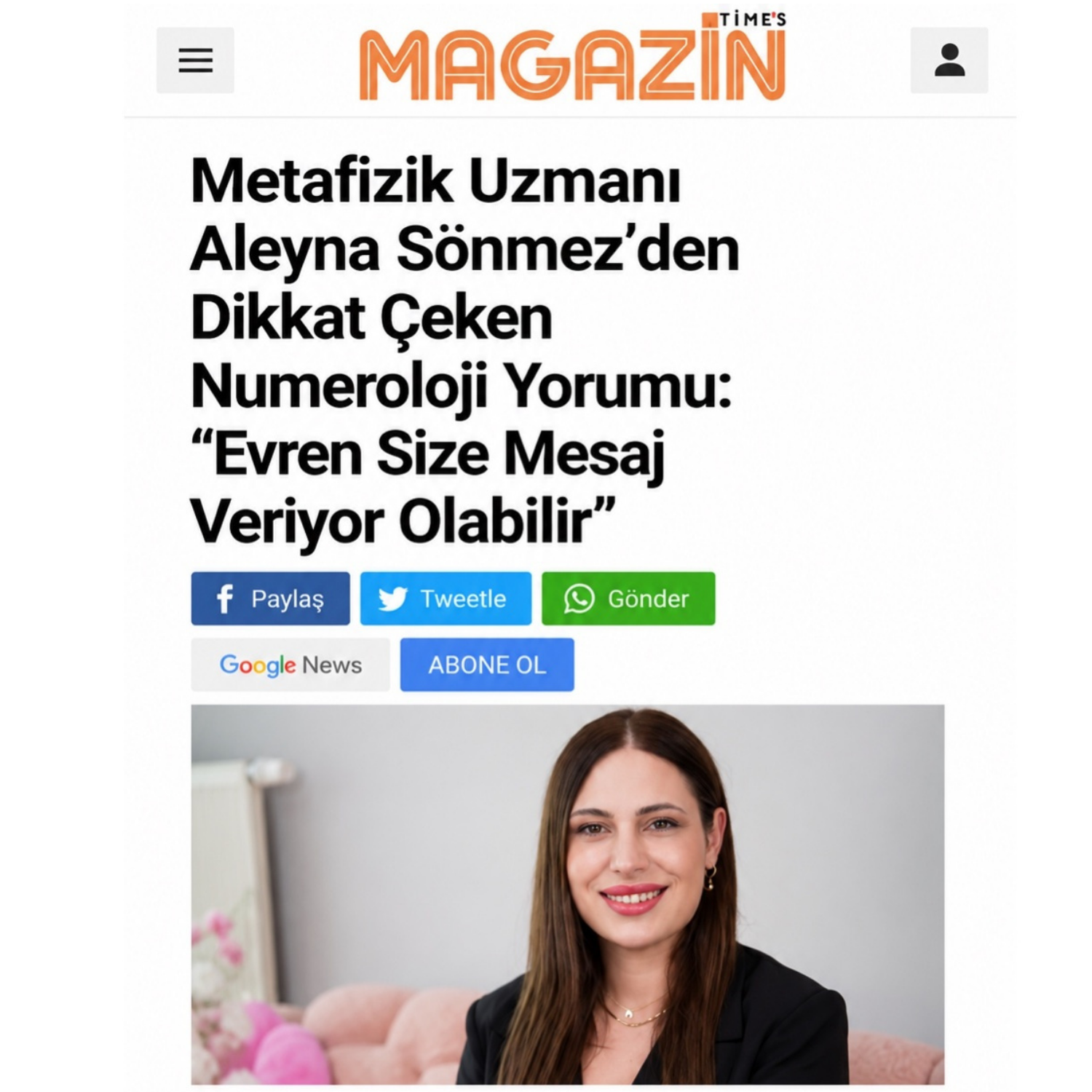 Metafizik Uzmanı Aleyna Sönmez’den Dikkat Çeken Numeroloji Yorumu: “Evren Size Mesaj Veriyor Olabilir”