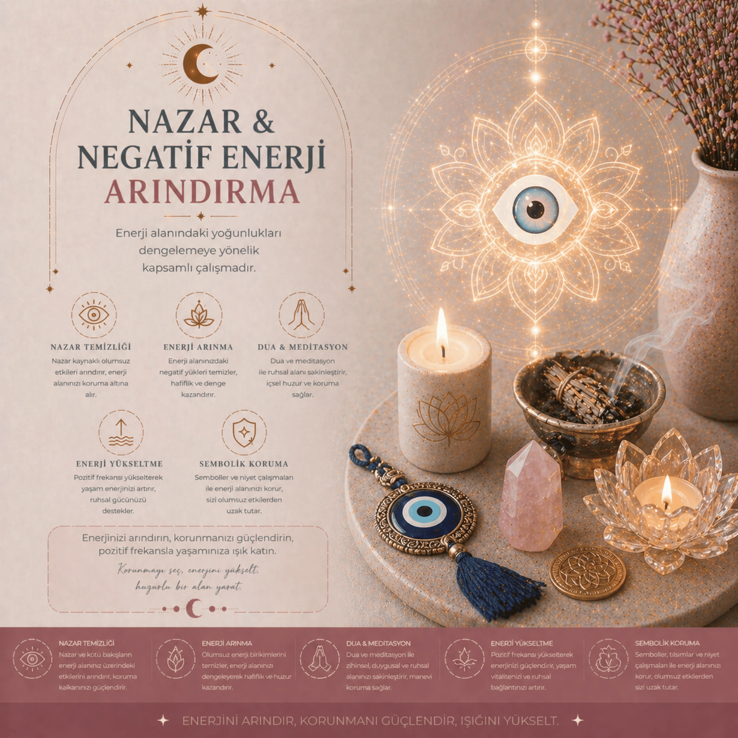 Nazar & Negatif Enerji Arındırma – Ruhsal Hafiflik ve Koruma