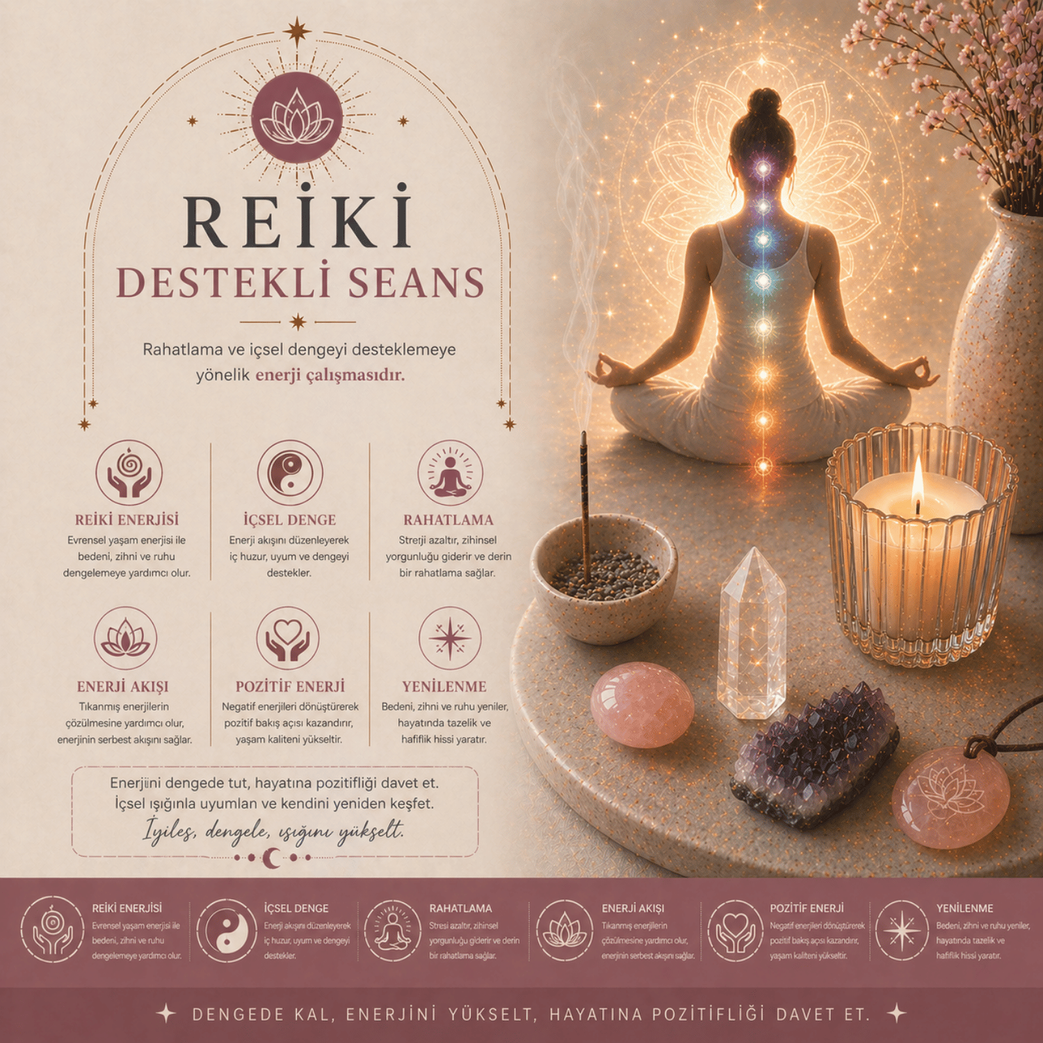 Reiki Destekli Seans – Evrensel Yaşam Enerjisiyle Gelen Şifa ve Huzur